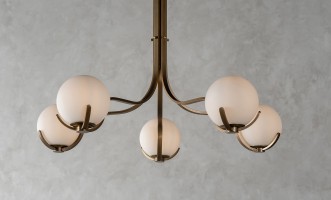 Люстра Scoop тёмная латунь 97 см