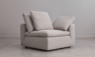 Диван Нубе угловая секция, серый