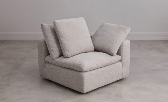 Диван Нубе угловая секция, серый