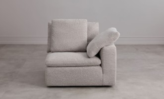 Диван Нубе угловая секция, серый