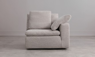 Диван Нубе угловая секция, серый