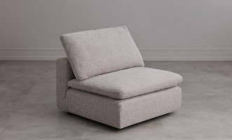 Диван Нубе одноместная секция, серый