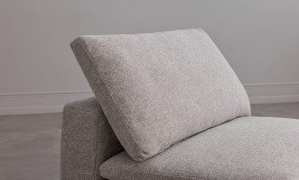Диван Нубе одноместная секция, серый
