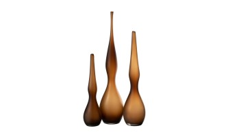 Ваза Yoko Flut Brown набор 3 шт