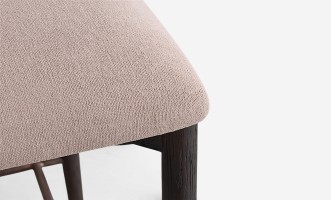 Стул полубарный тёмный Брэдли ткань linen latte