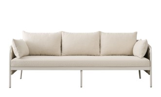 Диван Таормина уличный трёхместный, светлый
