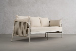 Диван Таормина уличный трёхместный, светлый