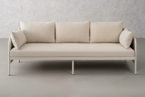 Диван Таормина уличный трёхместный, светлый