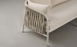 Диван Таормина уличный трёхместный, светлый