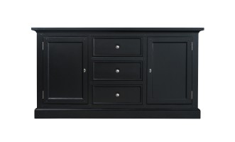 Комод Оксфорд с глухими дверцами чёрный