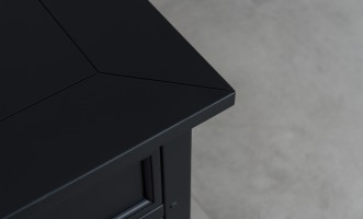 Прикроватная тумба Оксфорд с 3 ящиками чёрная