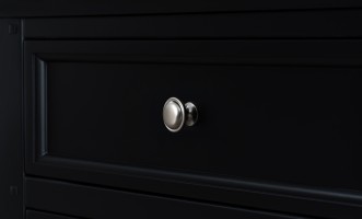 Прикроватная тумба Оксфорд с 3 ящиками чёрная