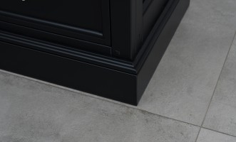 Прикроватная тумба Оксфорд с 3 ящиками чёрная