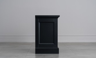 Прикроватная тумба Оксфорд с 3 ящиками чёрная