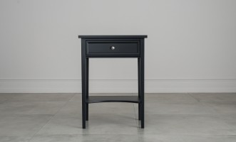 Прикроватная тумба Оксфорд высокая с 1 ящиком чёрная