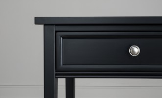 Прикроватная тумба Оксфорд высокая с 1 ящиком чёрная