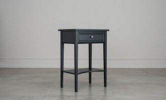 Прикроватная тумба Оксфорд высокая с 1 ящиком чёрная