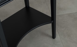 Прикроватная тумба Оксфорд высокая с 1 ящиком чёрная