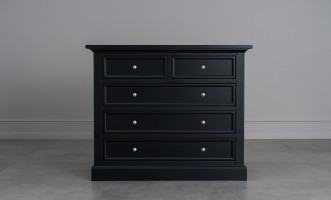Комод Оксфорд с 5-ю ящиками чёрный