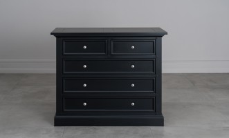 Комод Оксфорд с 5-ю ящиками чёрный
