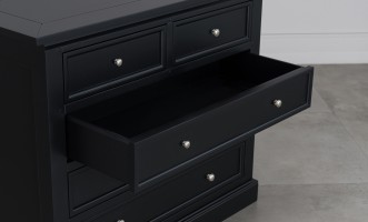 Комод Оксфорд с 5-ю ящиками чёрный