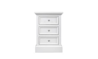 Прикроватная тумба Оксфорд с 3 ящиками белая
