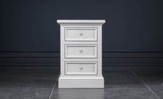 Прикроватная тумба Оксфорд с 3 ящиками белая