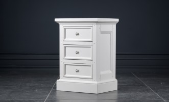 Прикроватная тумба Оксфорд с 3 ящиками белая