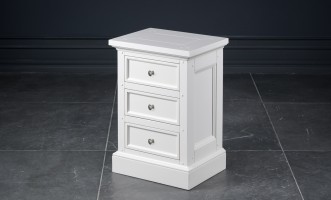 Прикроватная тумба Оксфорд с 3 ящиками белая