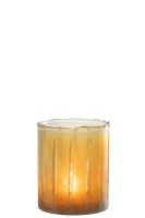 Подсвечник Stipes Yellow 15 см