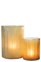 Подсвечник Stipes Yellow 15 см