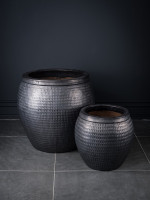 Кашпо Collar graphite L