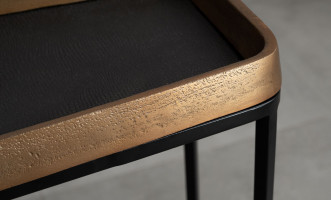 Стол-консоль Родстер antic brass+shagreen