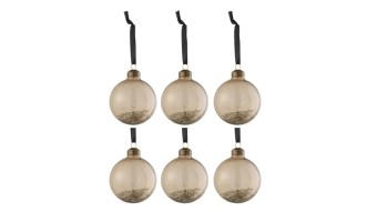 Набор декоративных ёлочных украшений 6 шт Baubles Glitter