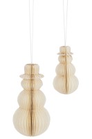 Украшение подвесное Snowman Cream