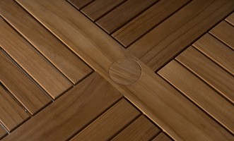 Стол из тика Corfu уличный складной круглый