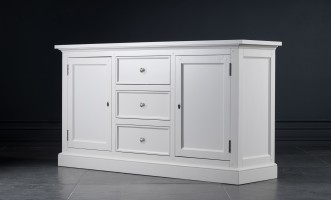 Комод Оксфорд с глухими дверцами белый