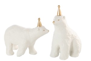 Фигурка Polar Bear White/Gold 23 см