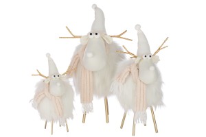 Фигурка Reindeer with Hat White/Beige L