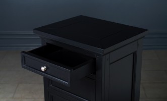 Комод Оксфорд высокий чёрный