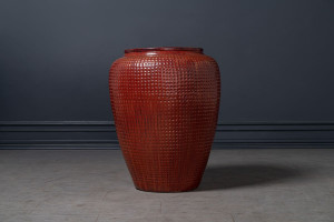 Кашпо Dimple Jar red