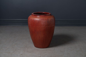 Кашпо Dimple Jar red