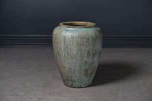 Кашпо Dimple Jar opal green