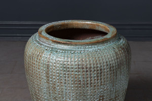 Кашпо Dimple Jar opal green