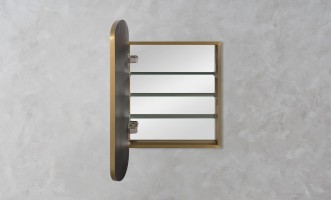 Шкаф навесной с зеркалом Miro Brass