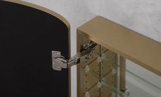 Шкаф навесной с зеркалом Miro Brass