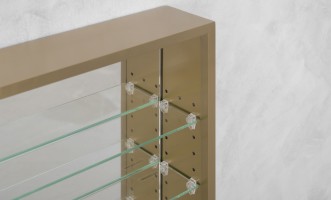Шкаф навесной с зеркалом Miro Brass