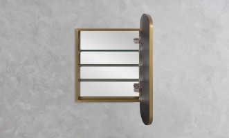 Шкаф навесной с зеркалом Miro Brass