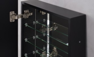 Шкаф навесной с зеркалом Miro Black