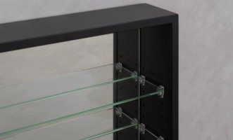 Шкаф навесной с зеркалом Miro Black